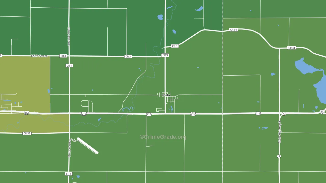 55370, MN Map of Vehicle Theft Rates