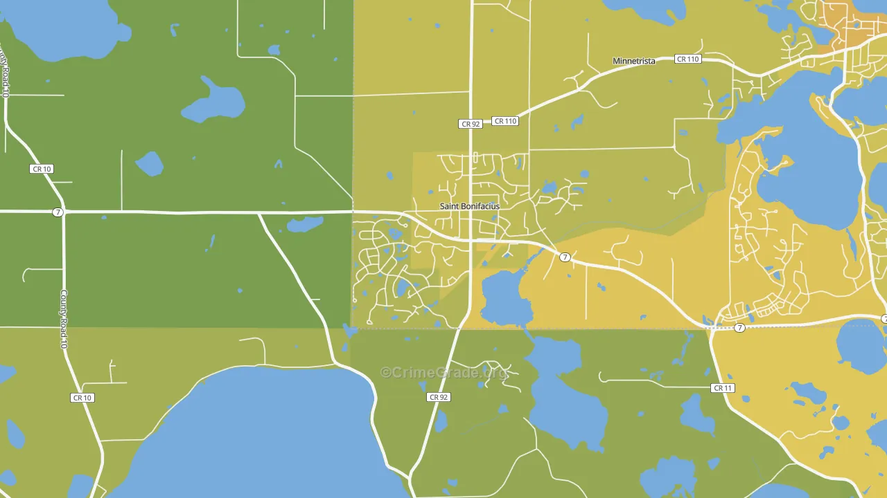 55375, MN Map of Vehicle Theft Rates