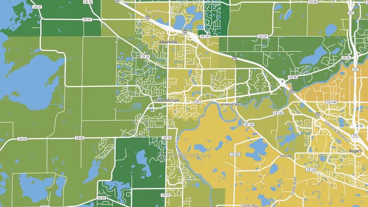 55376, MN Map of Vehicle Theft Rates