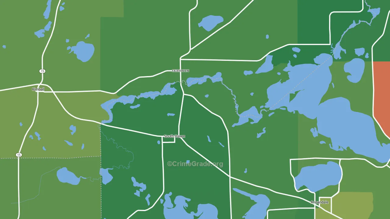 55382, MN Map of Vehicle Theft Rates