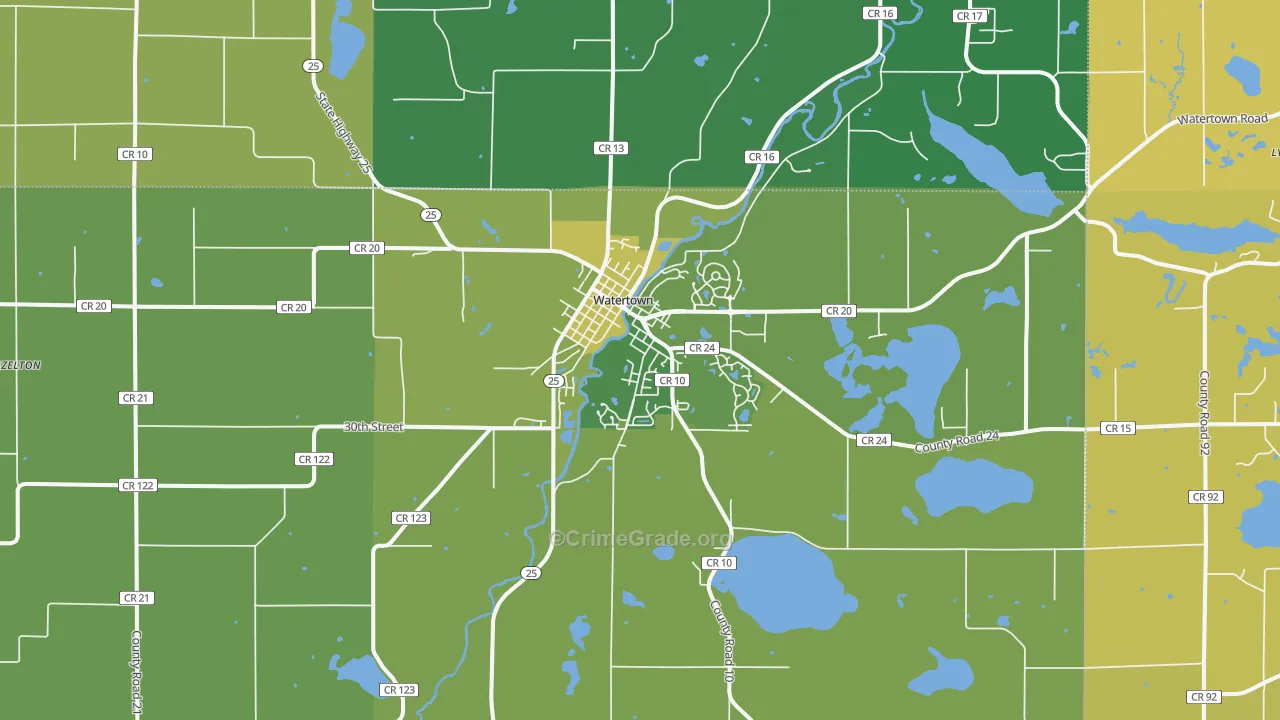 55388, MN Map of Vehicle Theft Rates