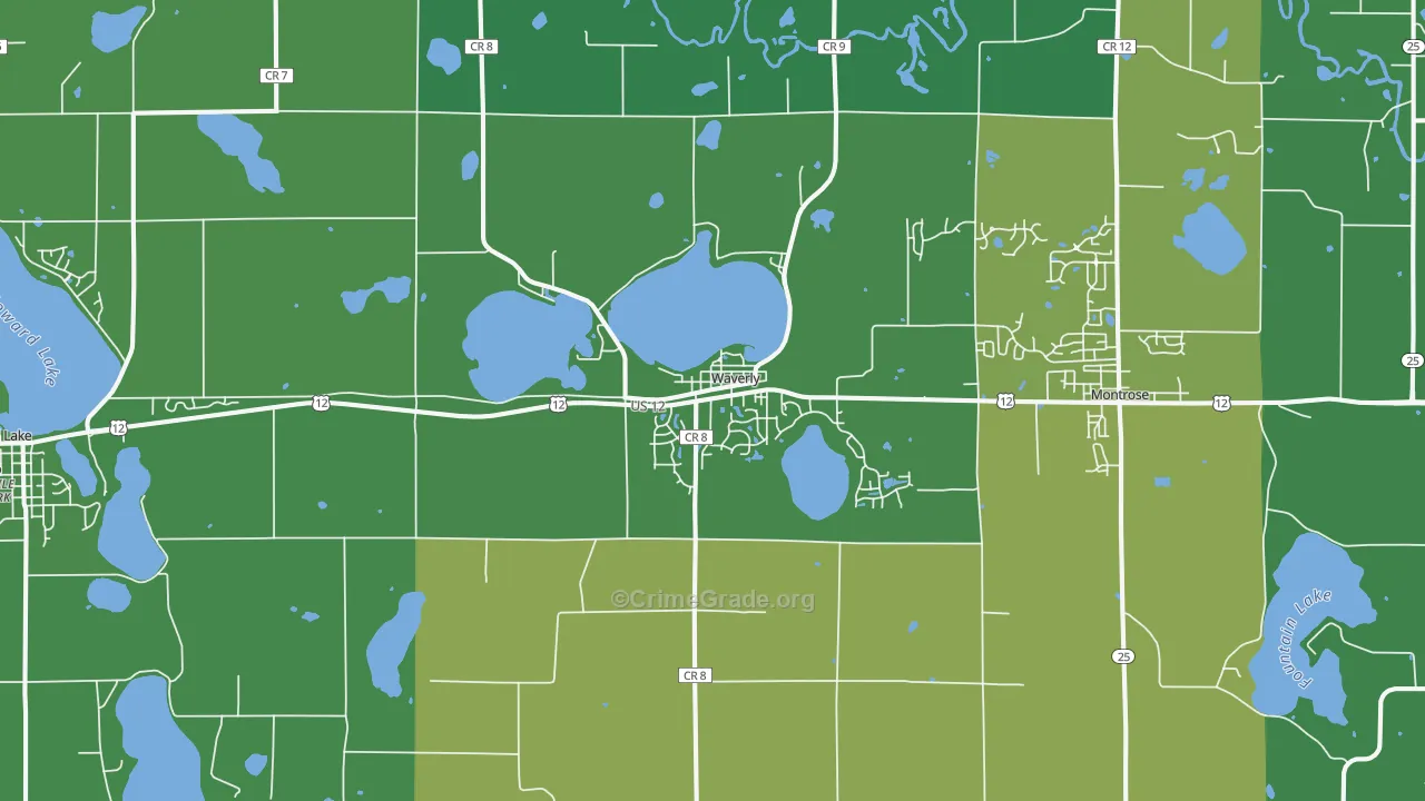 55390, MN Map of Vehicle Theft Rates