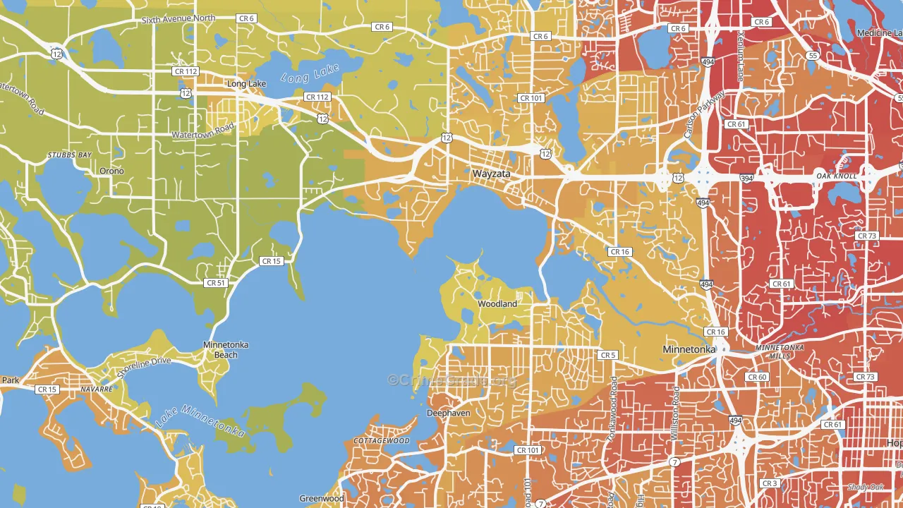 55391, MN Map of Vehicle Theft Rates