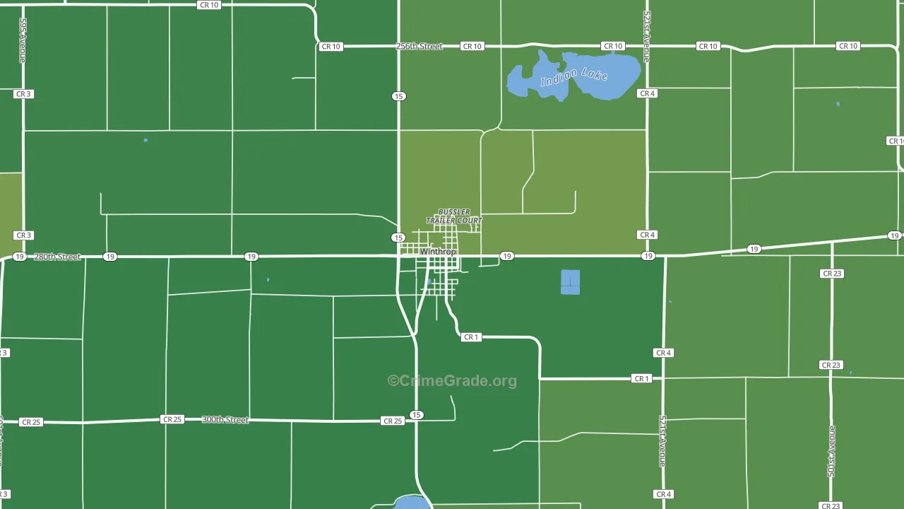 55396, MN Map of Vehicle Theft Rates