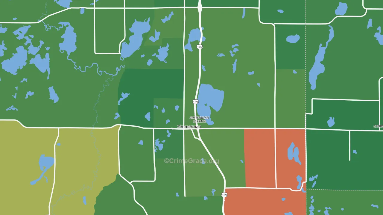 55398, MN Map of Vehicle Theft Rates
