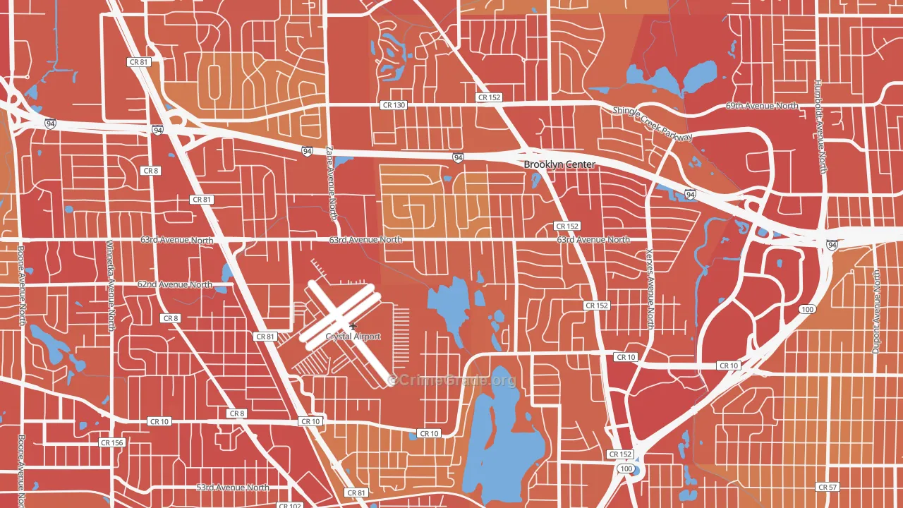 55429, MN Map of Vehicle Theft Rates