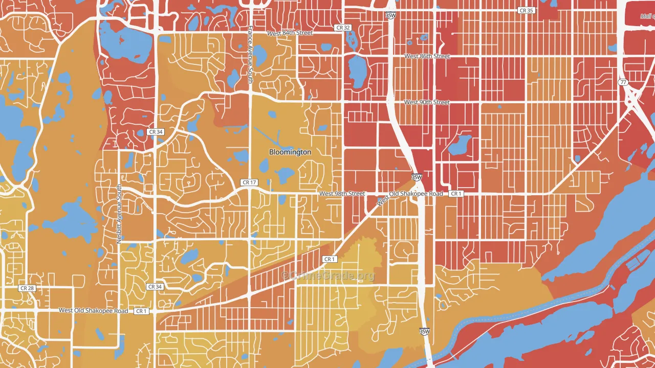 55431, MN Map of Vehicle Theft Rates