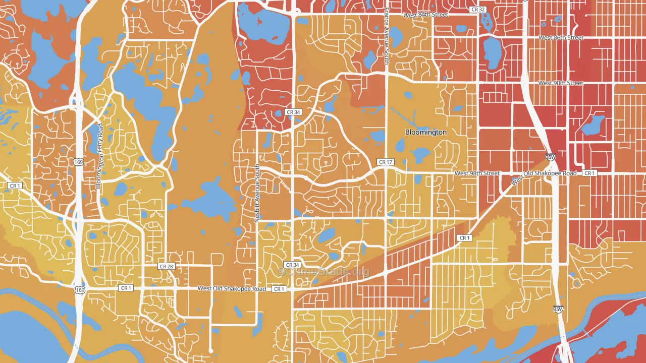 55437, MN Map of Vehicle Theft Rates