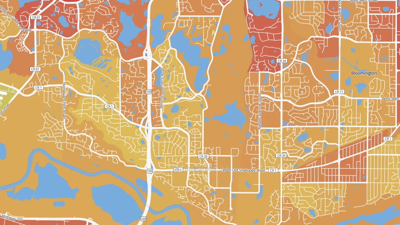 55438, MN Map of Vehicle Theft Rates