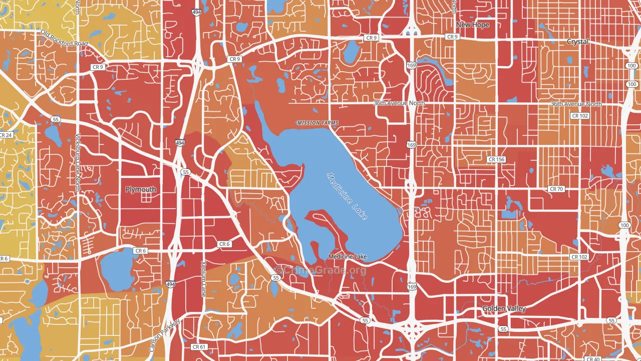 55441, MN Map of Vehicle Theft Rates