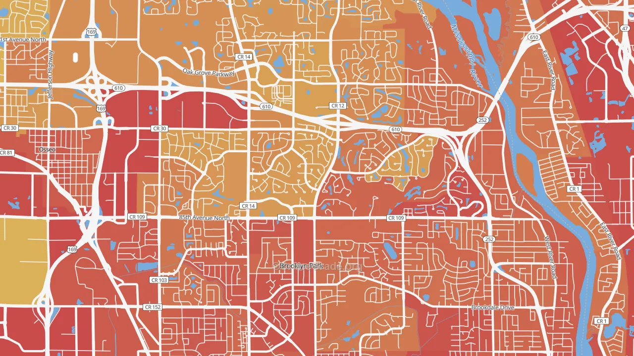 55443, MN Map of Vehicle Theft Rates