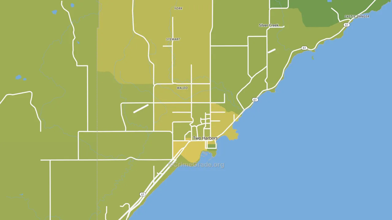 55616, MN Map of Vehicle Theft Rates