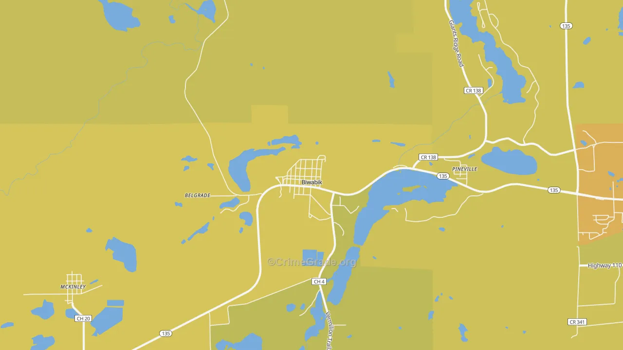 55708, MN Map of Vehicle Theft Rates