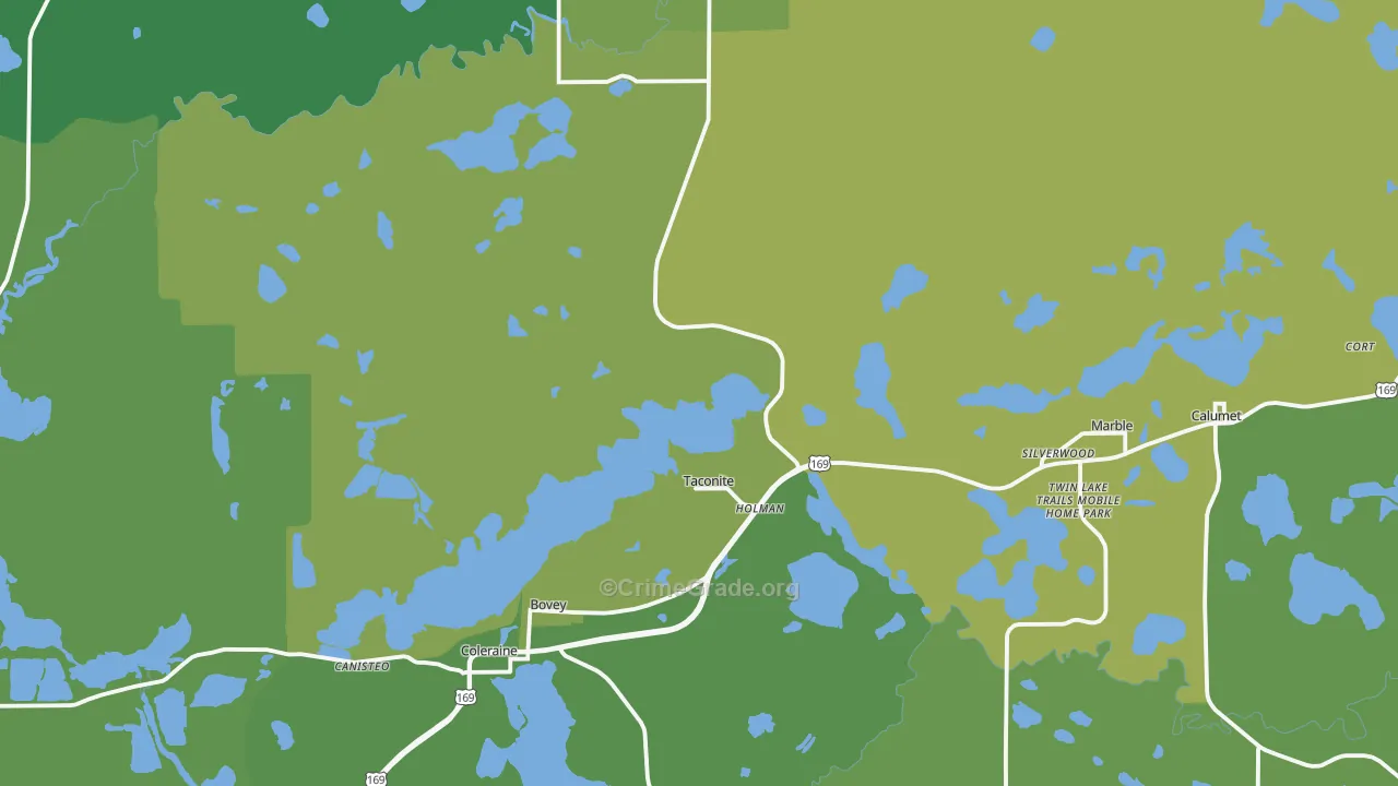55709, MN Map of Vehicle Theft Rates