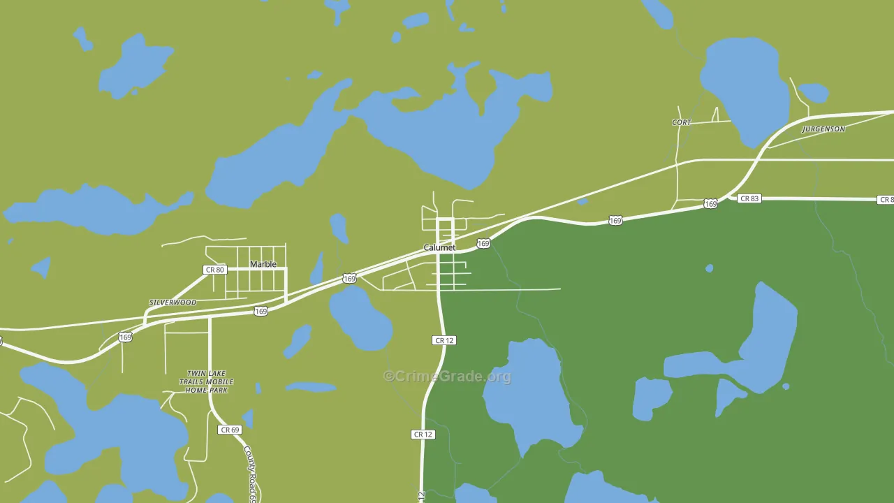 55716, MN Map of Vehicle Theft Rates