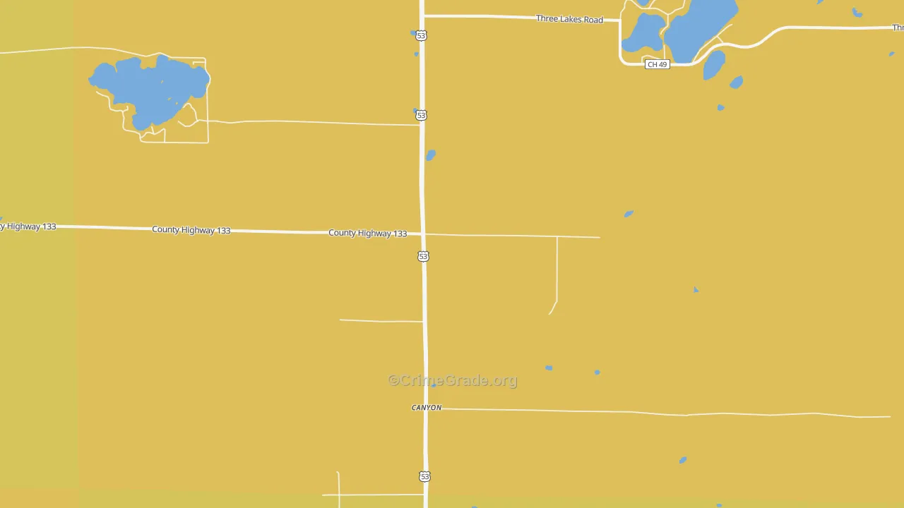 55717, MN Map of Vehicle Theft Rates