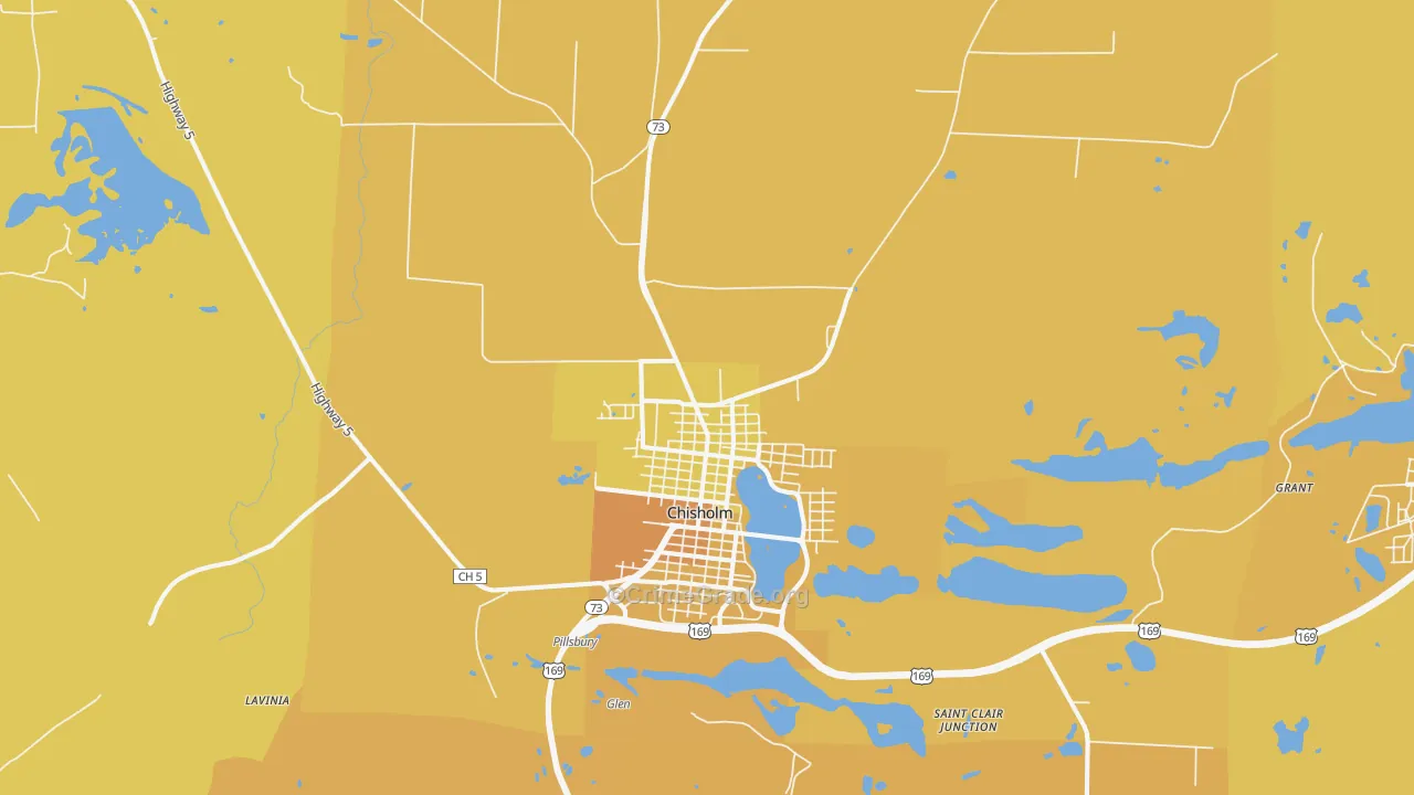 55719, MN Map of Vehicle Theft Rates