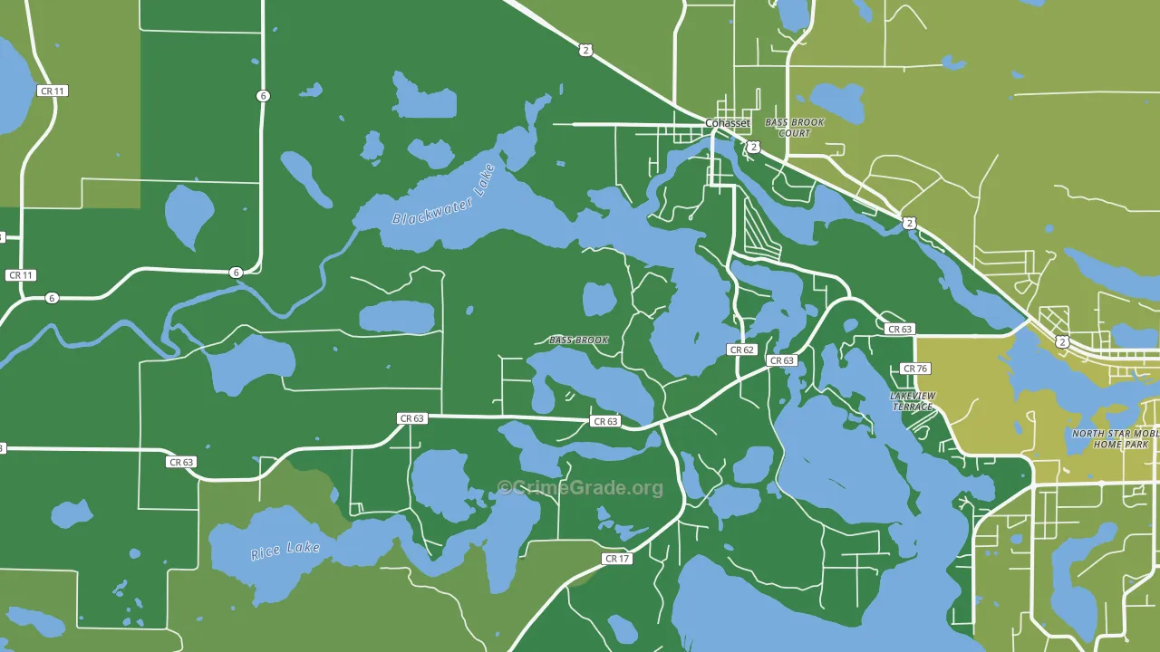 55721, MN Map of Vehicle Theft Rates