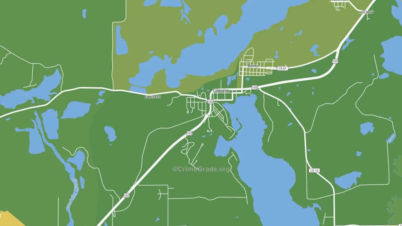 55722, MN Map of Vehicle Theft Rates