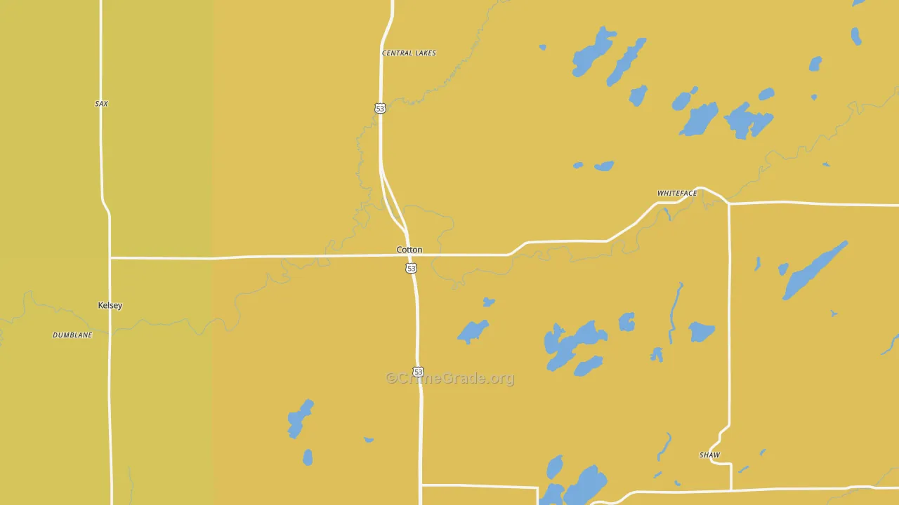 55724, MN Map of Vehicle Theft Rates