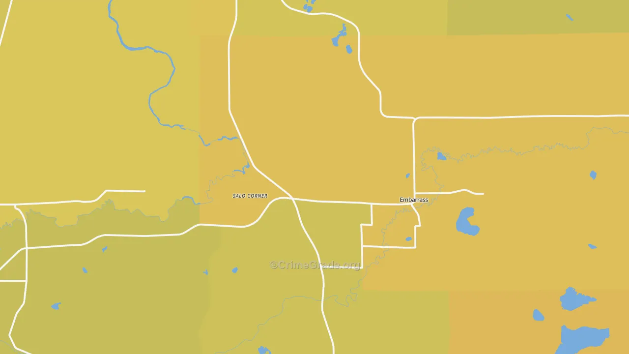 55732, MN Map of Vehicle Theft Rates