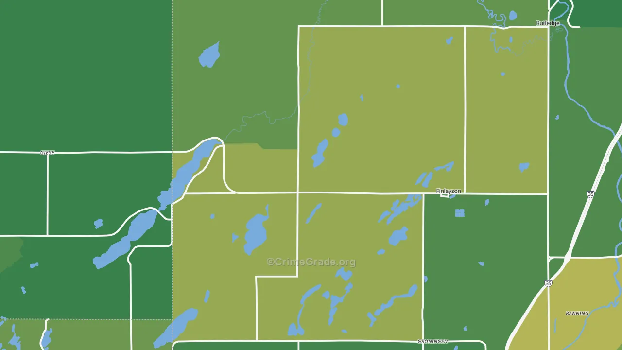 55735, MN Map of Vehicle Theft Rates