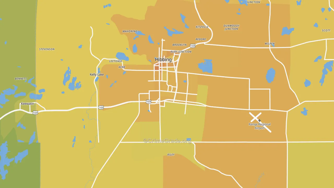 55746, MN Map of Vehicle Theft Rates