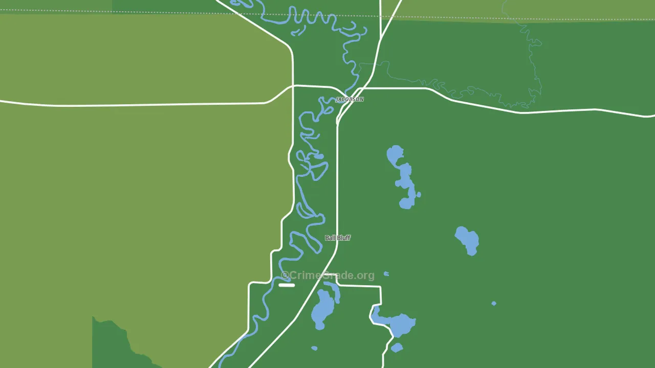 55752, MN Map of Vehicle Theft Rates