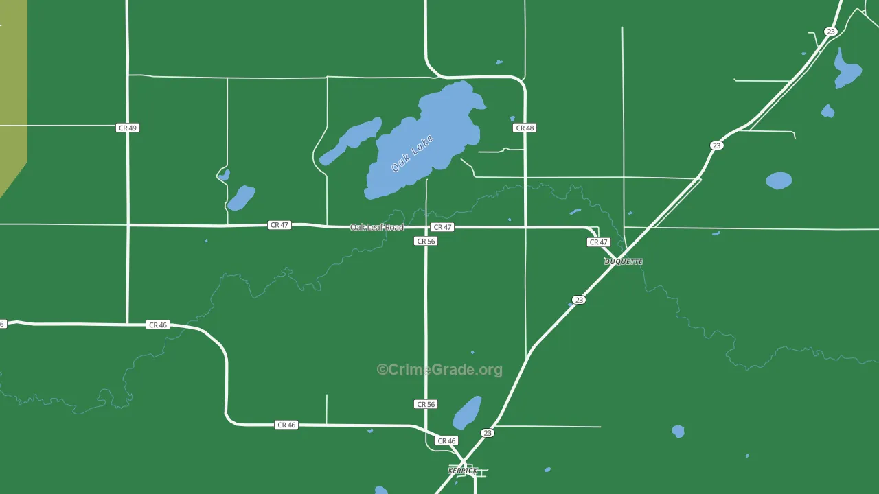 55756, MN Map of Vehicle Theft Rates