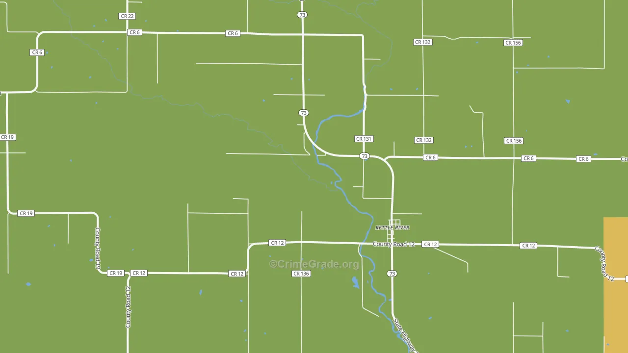 55757, MN Map of Vehicle Theft Rates
