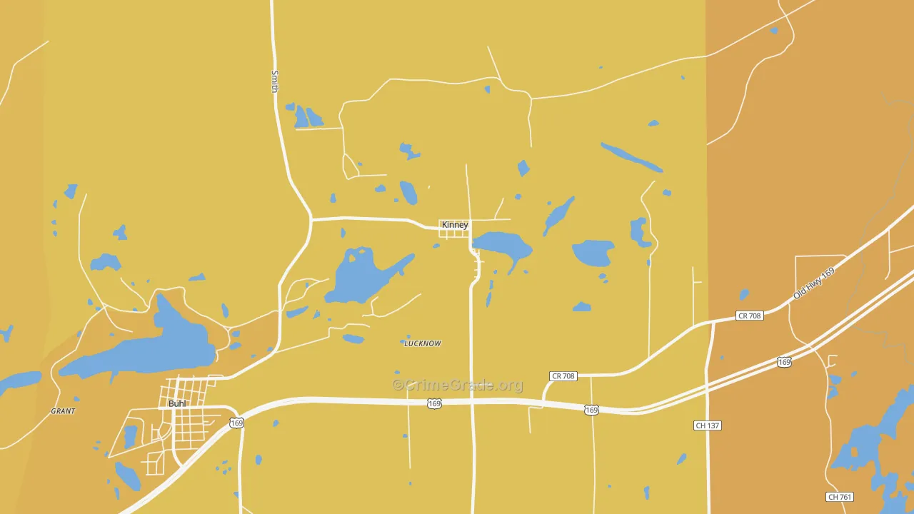 55758, MN Map of Vehicle Theft Rates