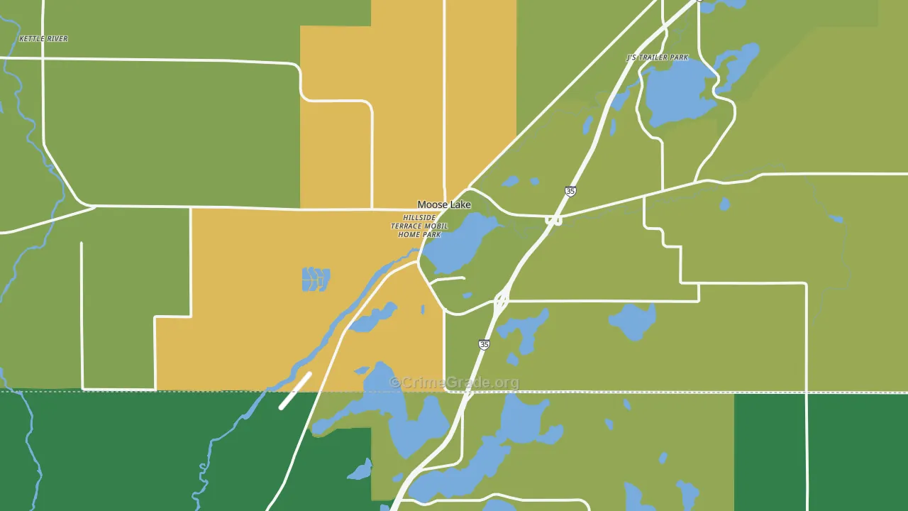 55767, MN Map of Vehicle Theft Rates