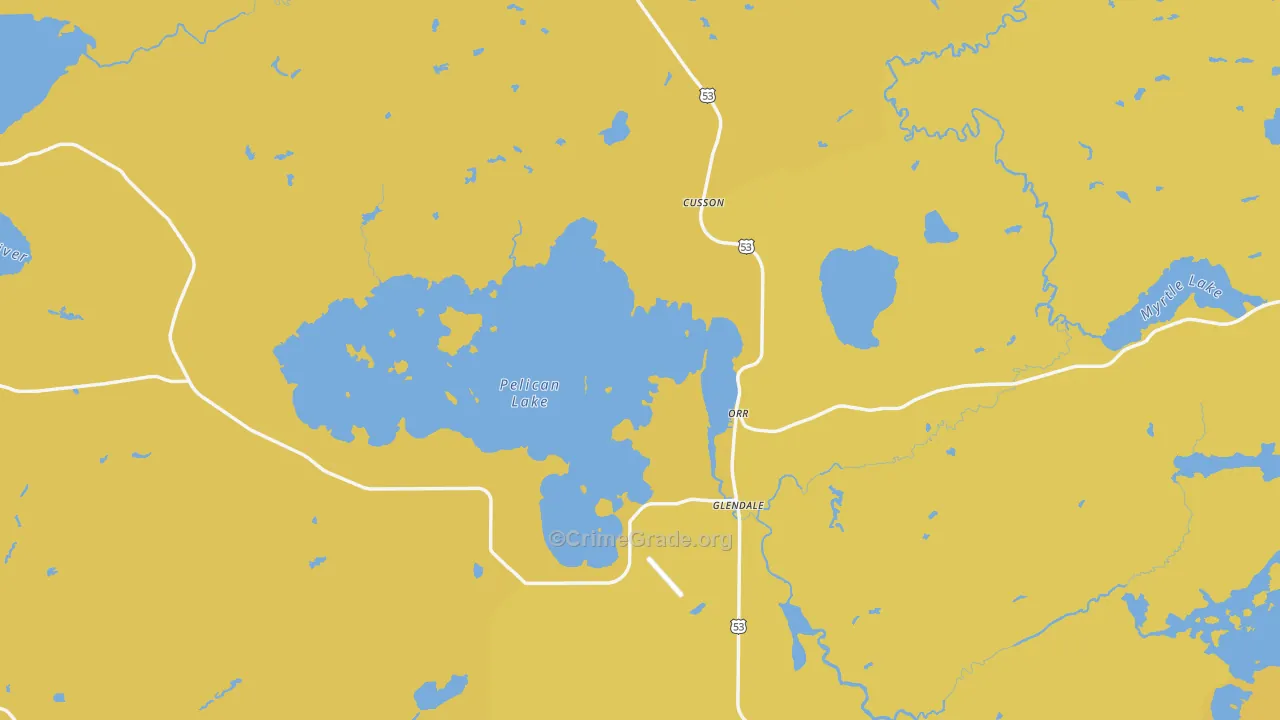 55771, MN Map of Vehicle Theft Rates