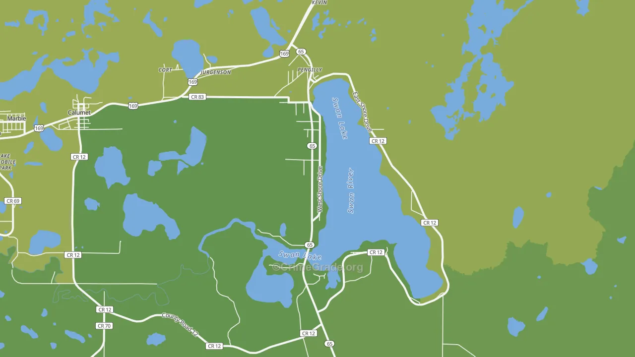 55775, MN Map of Vehicle Theft Rates