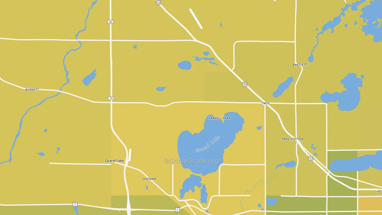 55779, MN Map of Vehicle Theft Rates