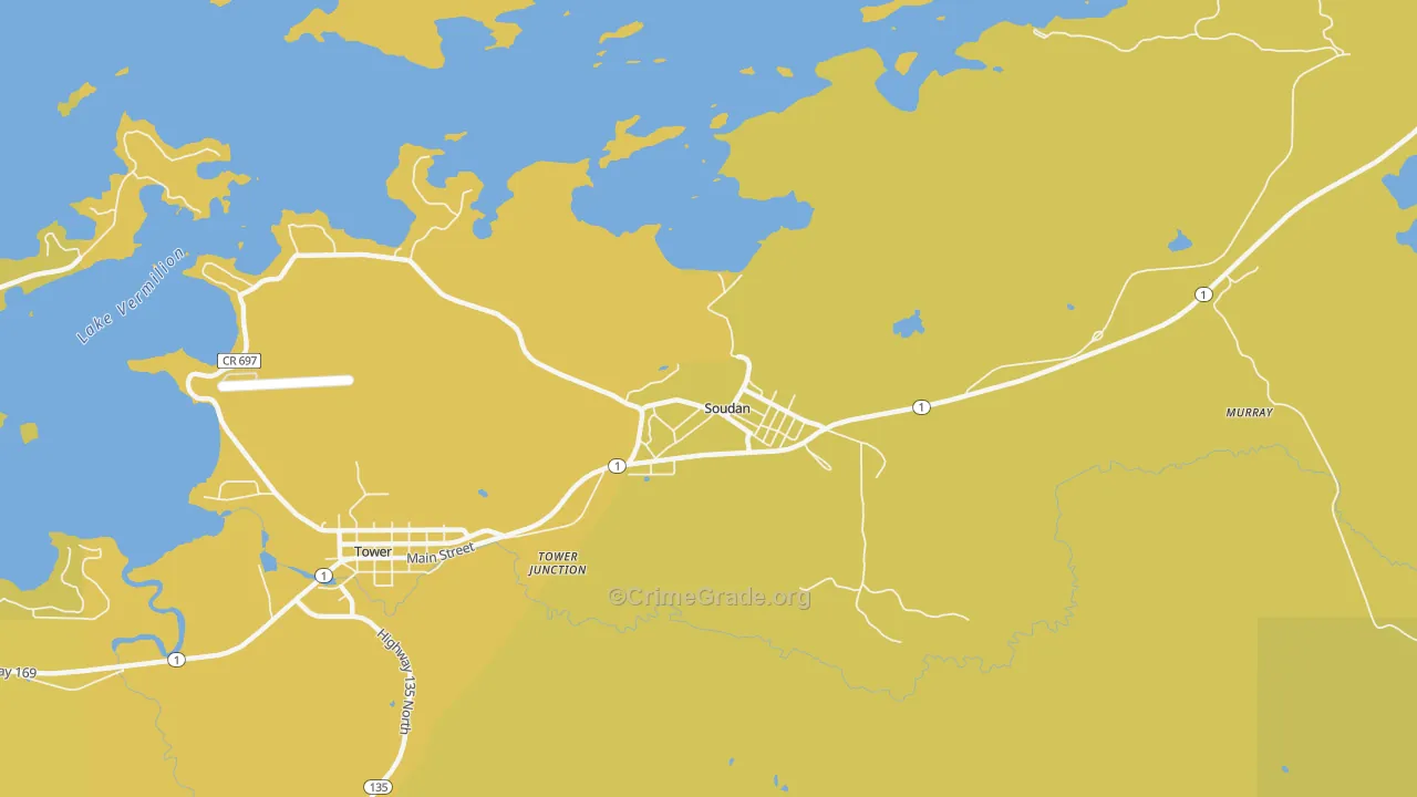 55782, MN Map of Vehicle Theft Rates