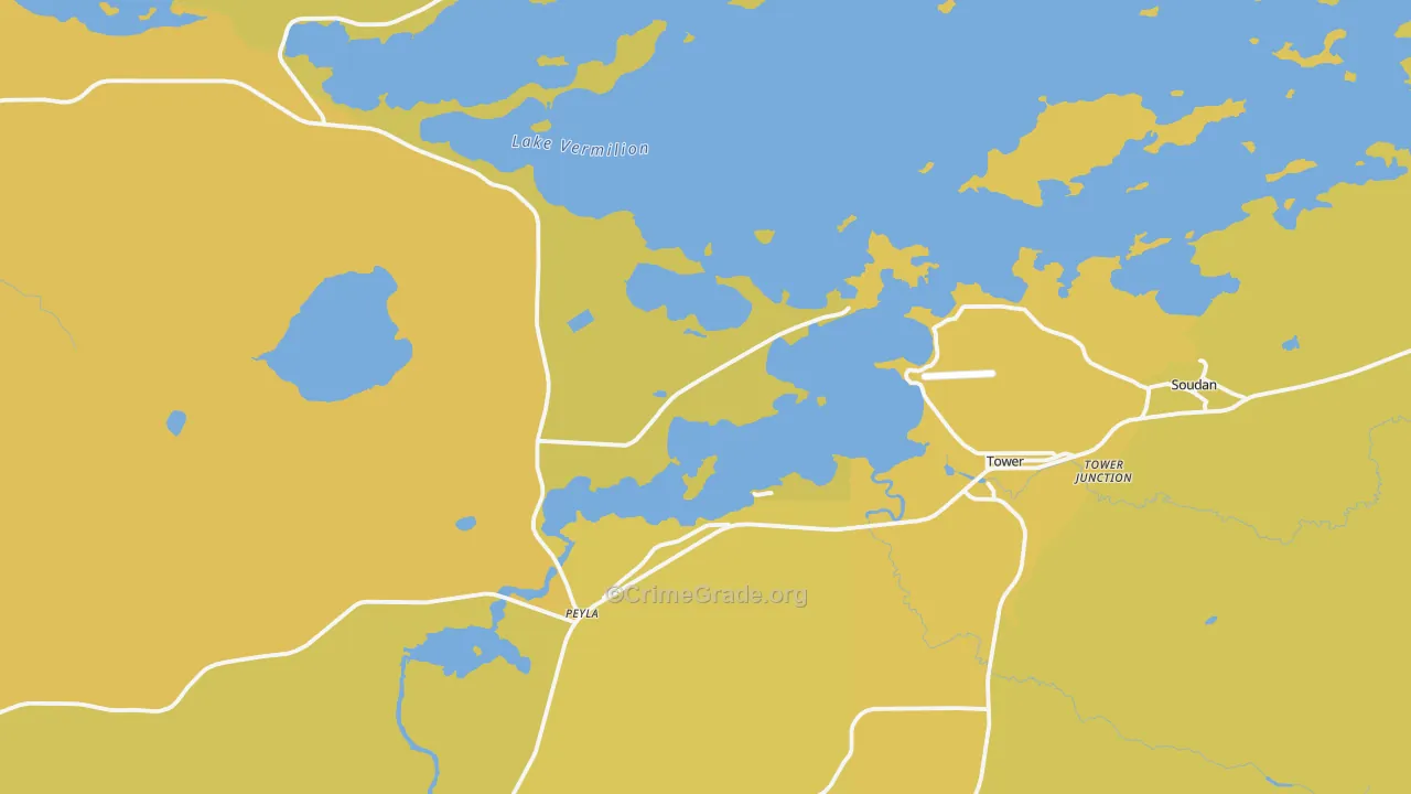 55790, MN Map of Vehicle Theft Rates