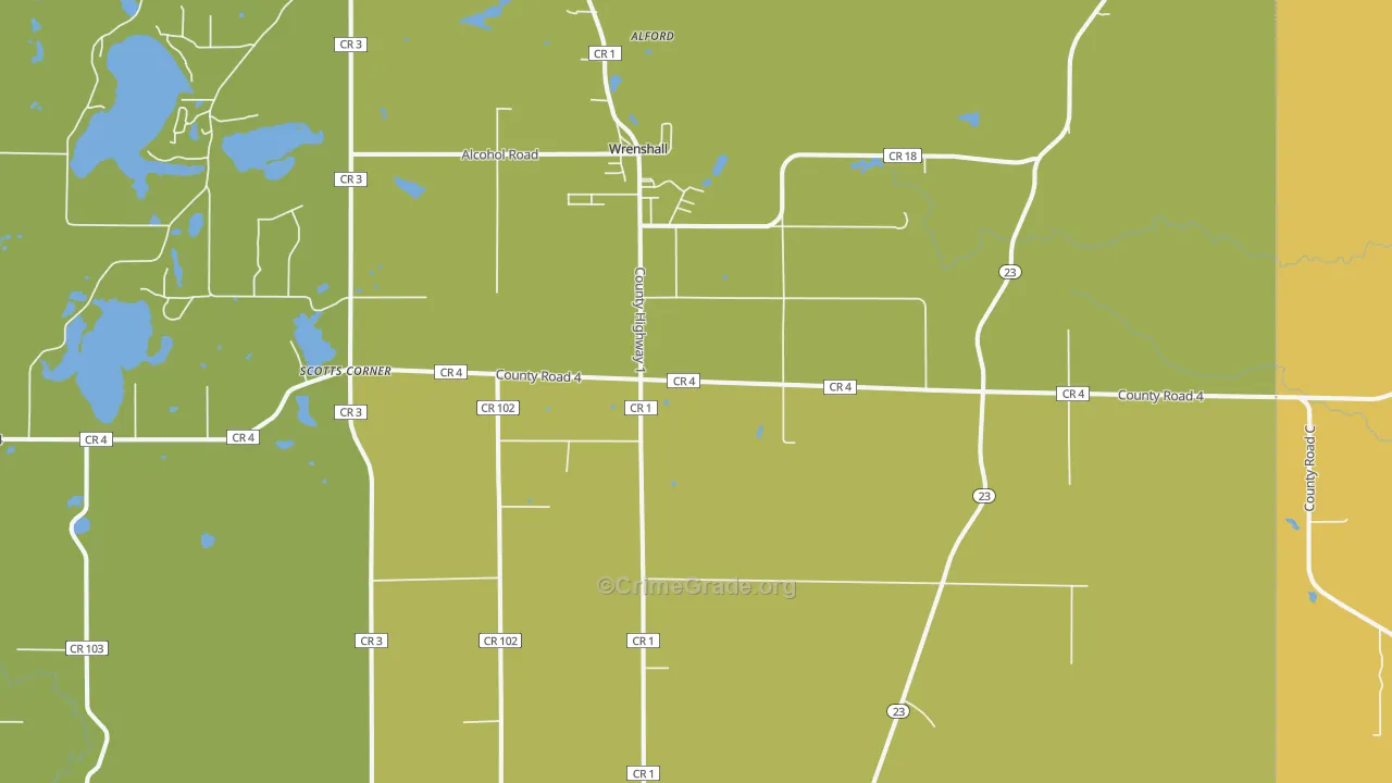 55797, MN Map of Vehicle Theft Rates