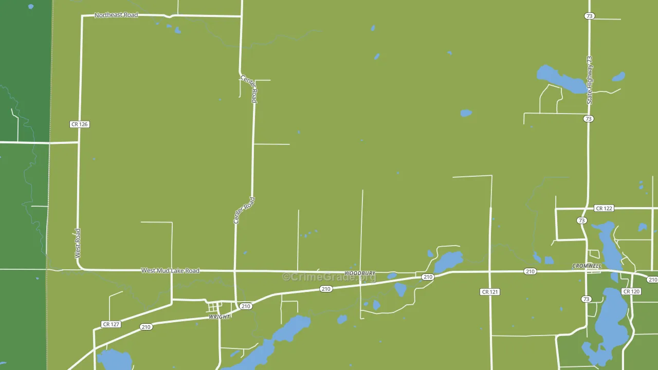 55798, MN Map of Vehicle Theft Rates