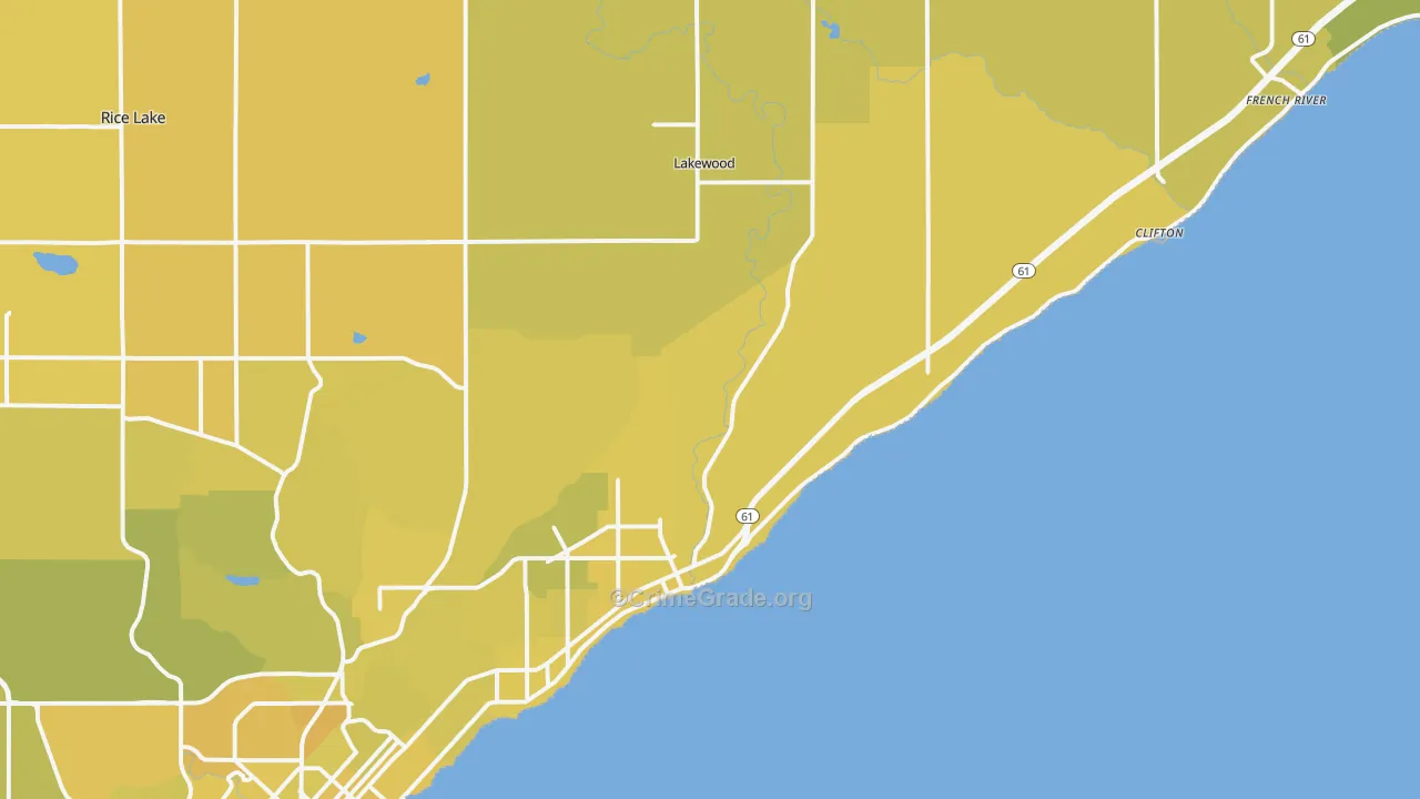 55804, MN Map of Vehicle Theft Rates