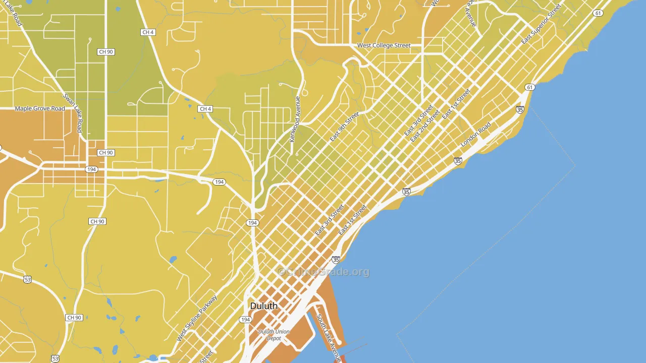 55805, MN Map of Vehicle Theft Rates
