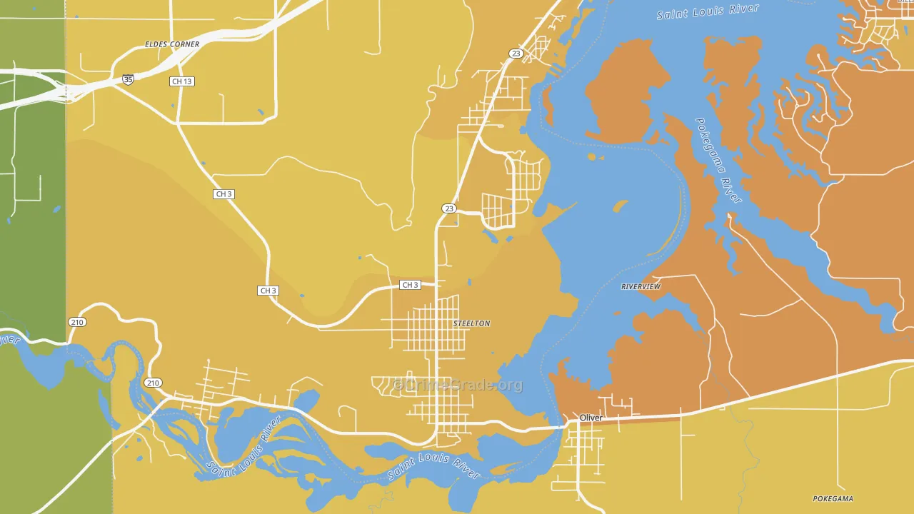 55808, MN Map of Vehicle Theft Rates