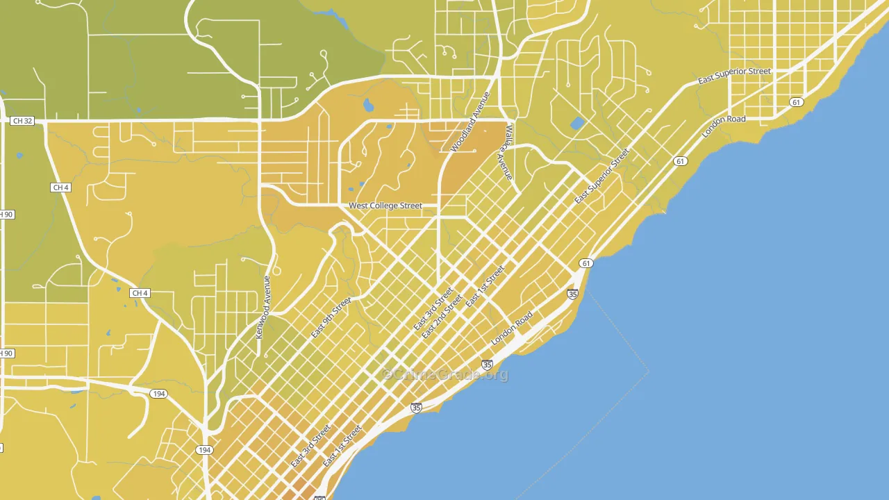 55812, MN Map of Vehicle Theft Rates