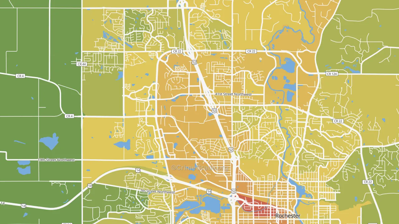 55901, MN Map of Vehicle Theft Rates