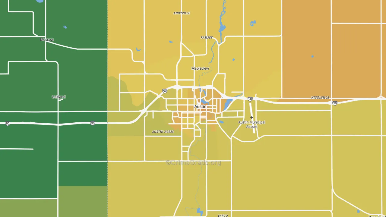 55912, MN Map of Vehicle Theft Rates