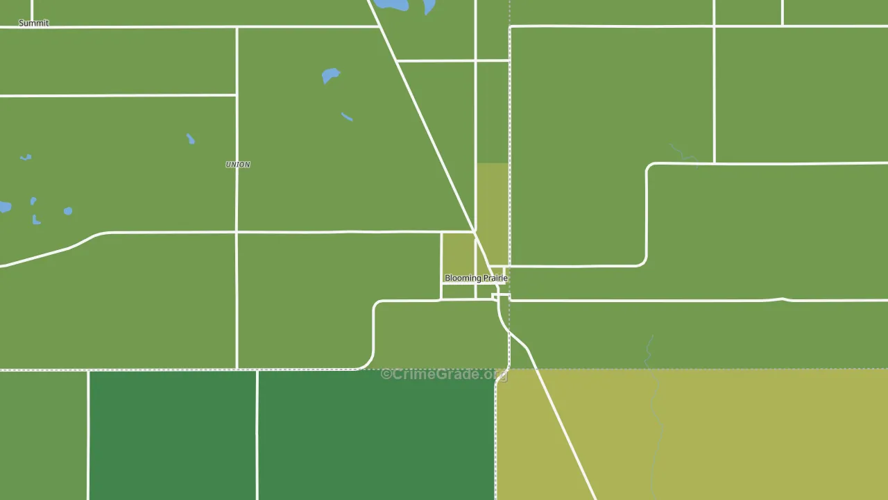 55917, MN Map of Vehicle Theft Rates
