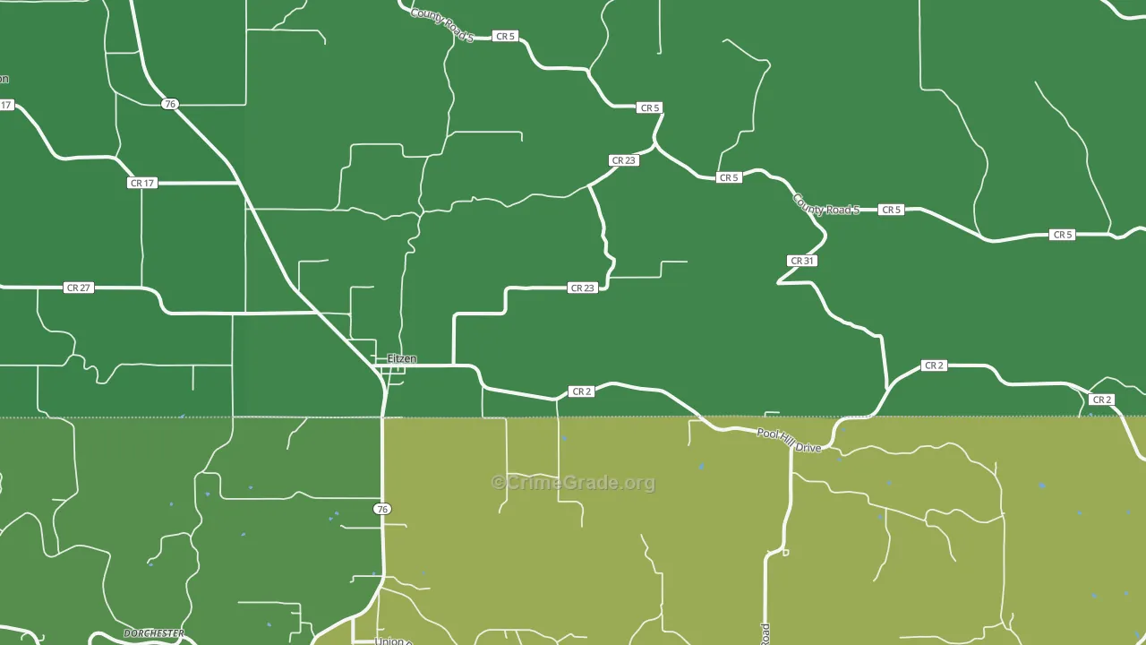55931, MN Map of Vehicle Theft Rates