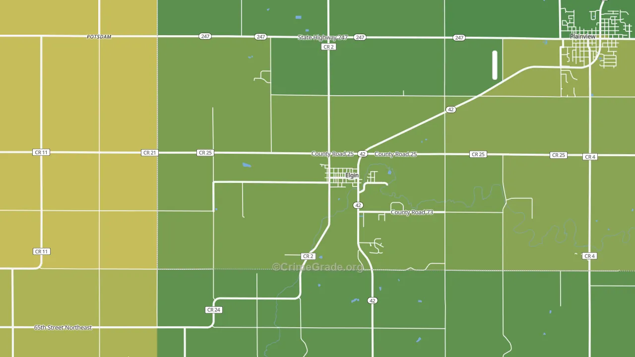 55932, MN Map of Vehicle Theft Rates