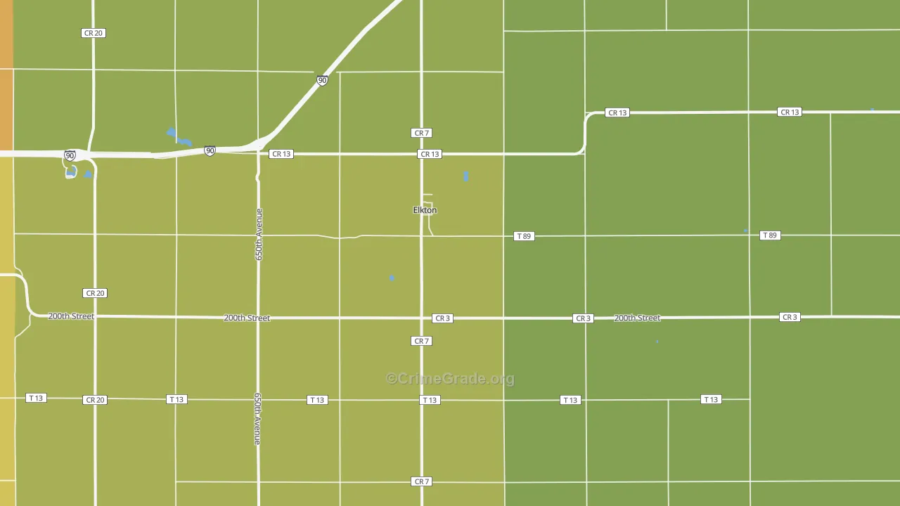 55933, MN Map of Vehicle Theft Rates