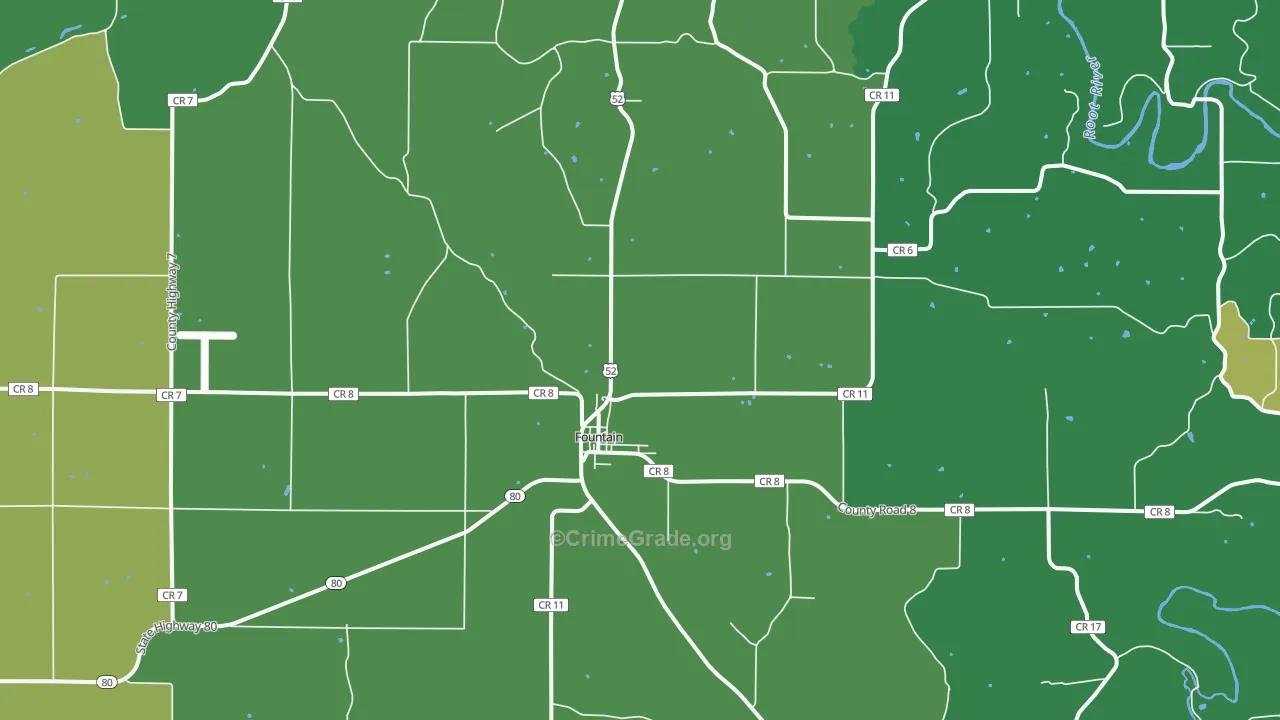 55935, MN Map of Vehicle Theft Rates